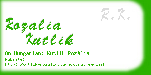 rozalia kutlik business card