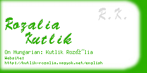 rozalia kutlik business card